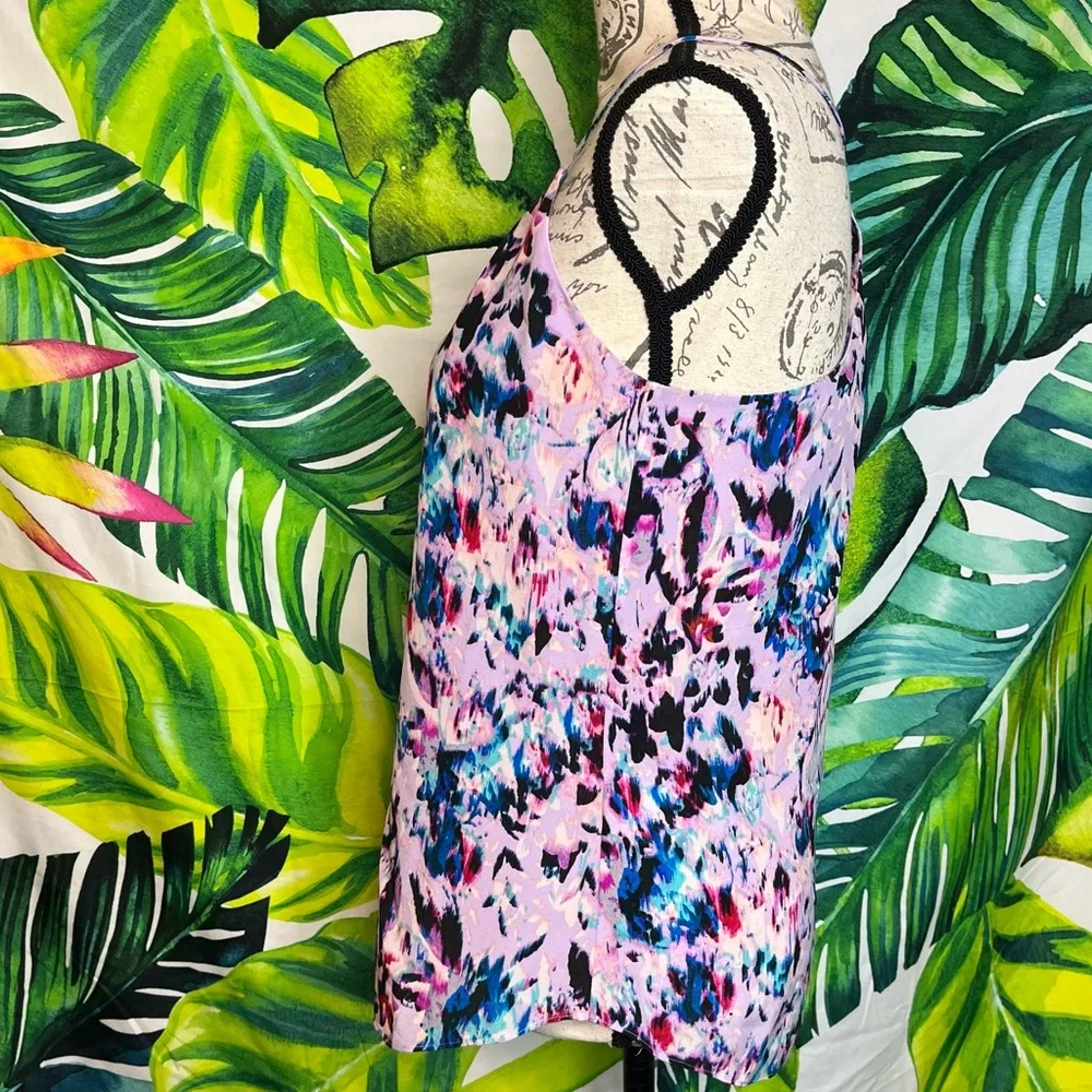 J. Crew XS/2 Purple Spotted Multicolor Spring Summer Office Dressy Camisole